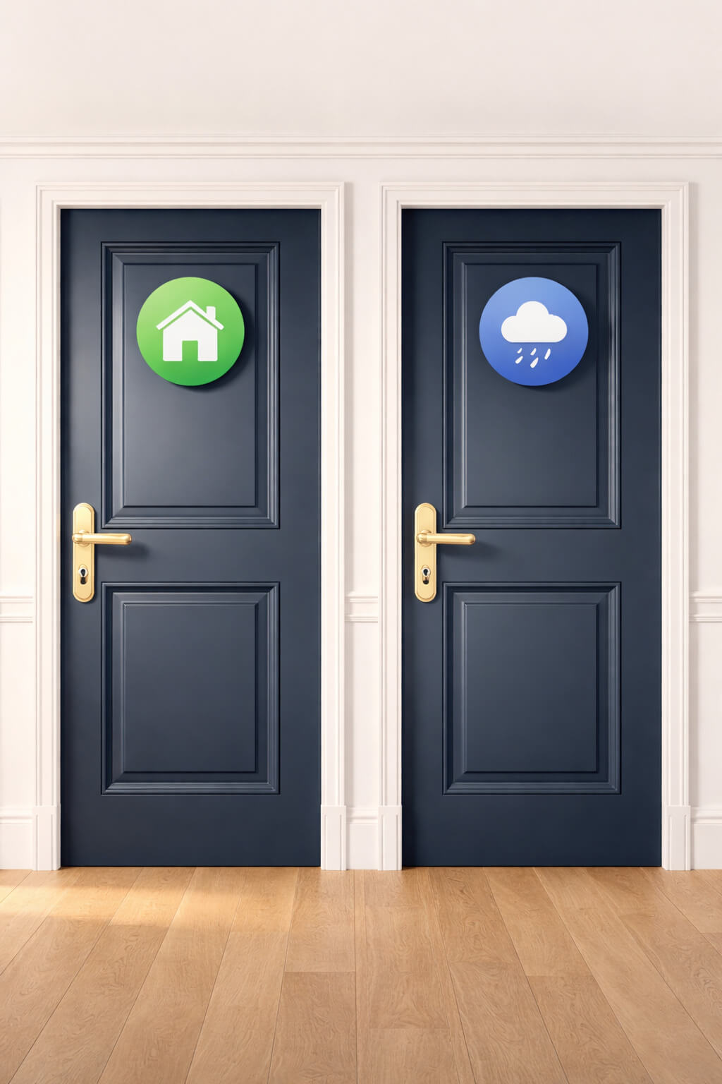 Illustration pour porte extérieures ou intérieures