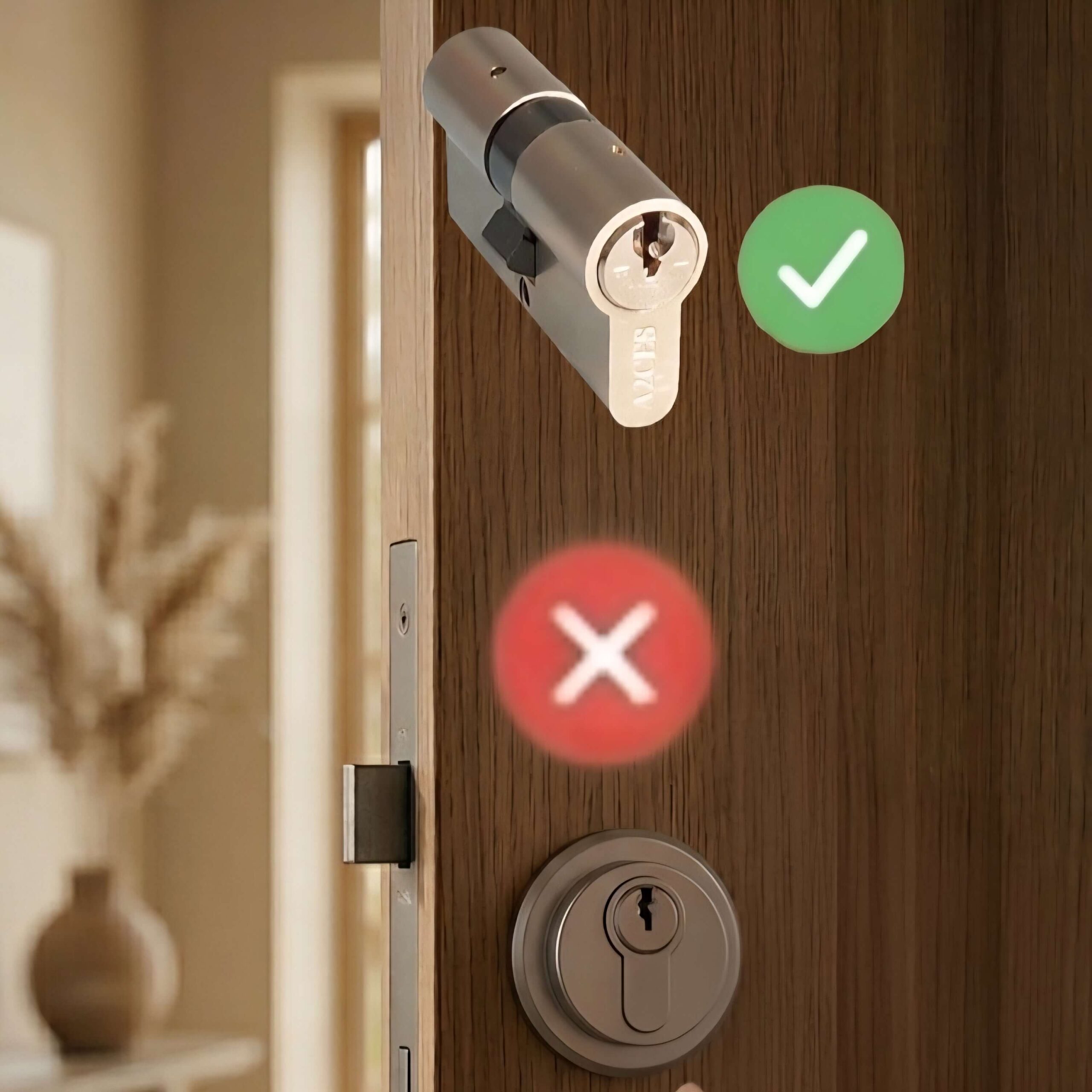 Cylindre rond ne sont pas compatibles avec la serrure connectée rétrofit