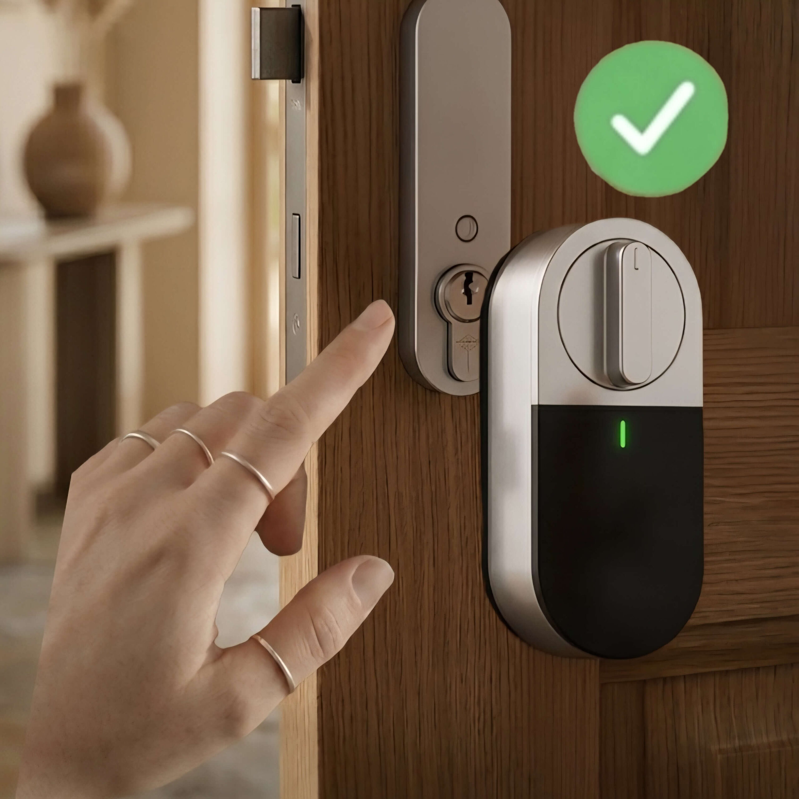 Serrure connectée compatible avec cylindre européen