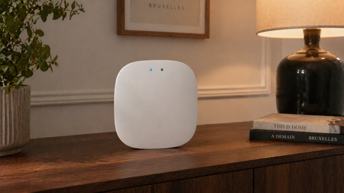 Passerelle Tuya Smart vue avant pose sur un meuble en 16:9