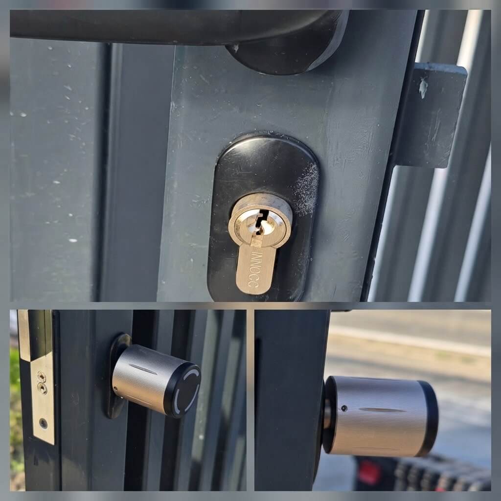 Cylindre connectée installé dans une porte