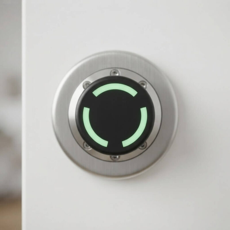 Cylindre connecté TTLock installé sur une porte