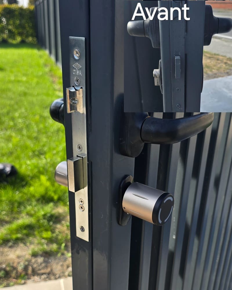 Avant après une installation d'un cylindre connectée
