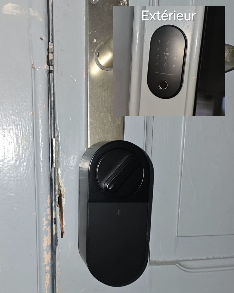 Installation d’une serrure connectée sur une porte